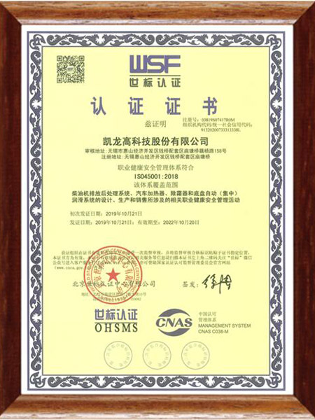 ISO 45001：2018职业康健清静管理系统认证